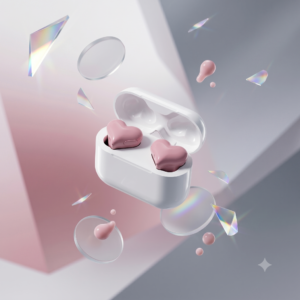 ⁦سماعات HeartBuds اللاسلكية بتصميم قلب مقاومة للماء⁩ - الصورة ⁦6⁩
