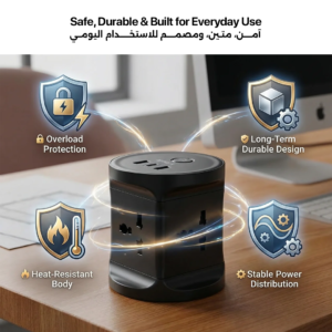 توصيلة كهرباء تكتك 3 مخارج مع USB بطول متر 2500 واط Taktik Cube Power Socket - الصورة 3